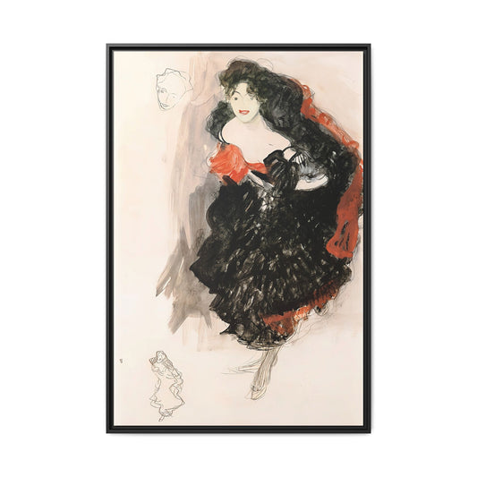 Study for Judith II (ca 1908) by Gustav Klimt / Toile encadrée sur caisse américaine