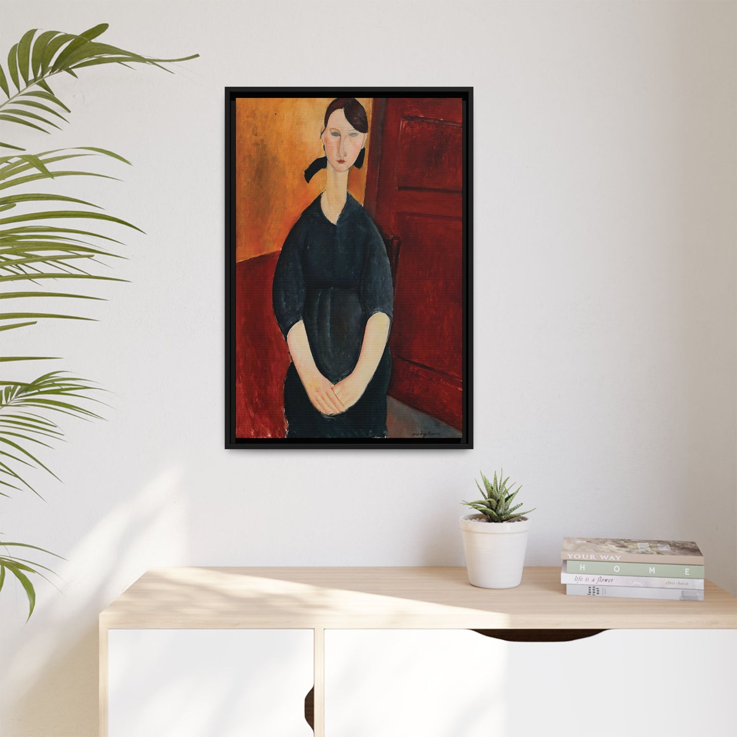 Portrait of Paulette Jourdain (1919) by Amedeo Modigliani / Toile encadrée sur caisse américaine