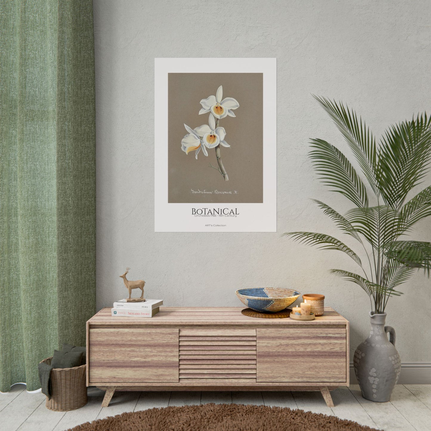 Botanical - Orchidées Pl.66 (19th Century) / Affiche imprimée - Série ART's Collection