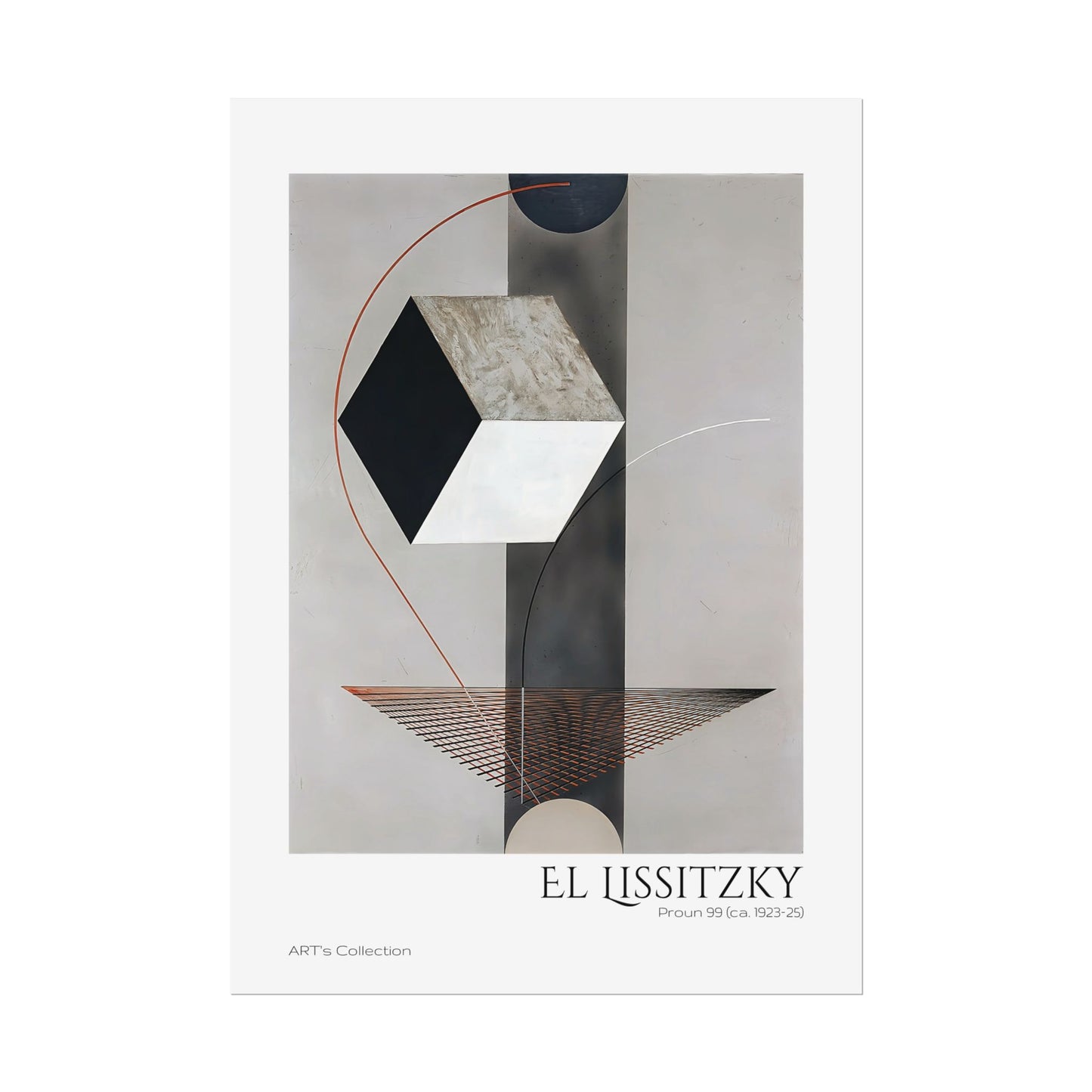 Proun 99 (ca. 1923-1925) by El Lissitzky / Affiche imprimée - Série ART's Collection