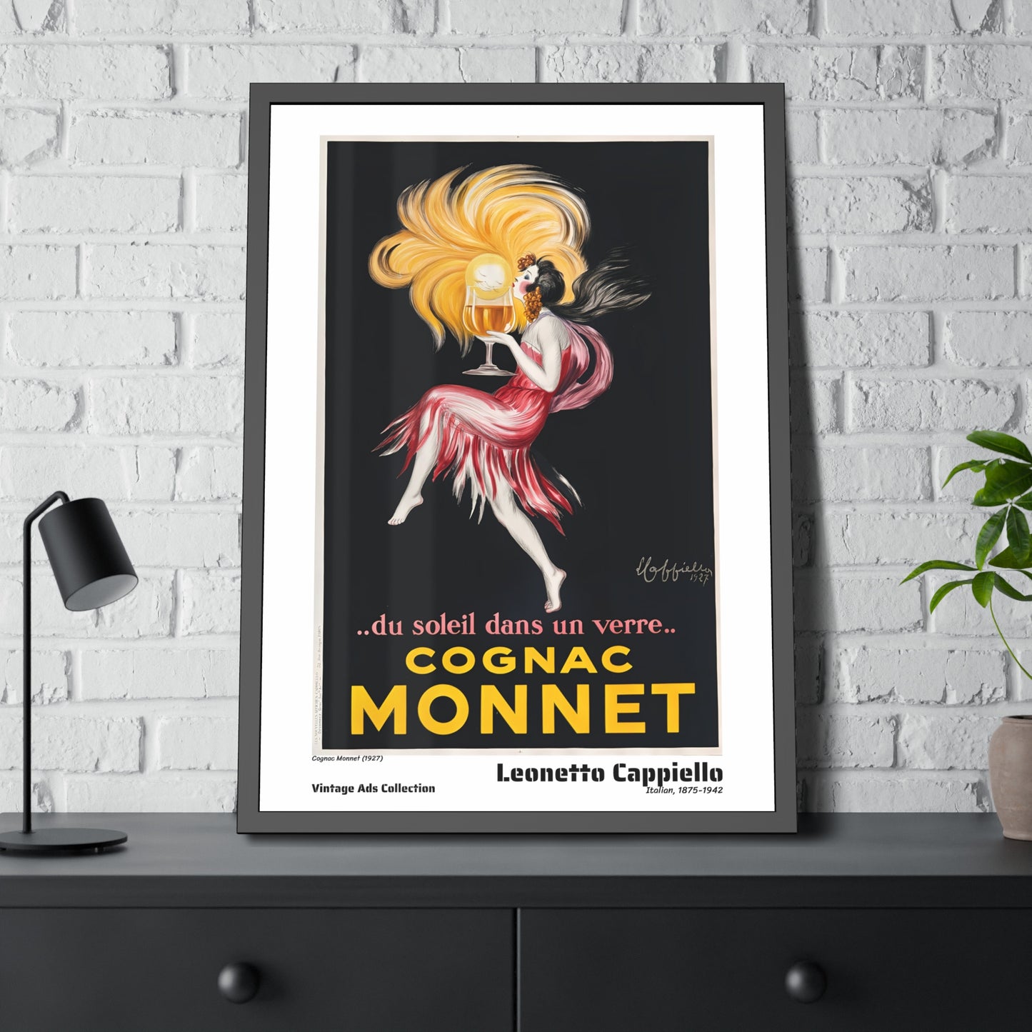 Cognac Monnet (1927)) by Leonetto Cappiello / Affiche Encadrée Série Vintage Ads Collection