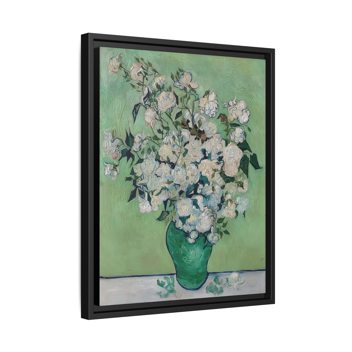 Roses (1890) by Vincent van Gogh / Toile encadrée sur caisse américaine