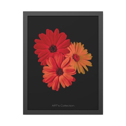 Collection Signature "FLORAL Numéro 1" sur Affiche Encadrée série ART's Collection