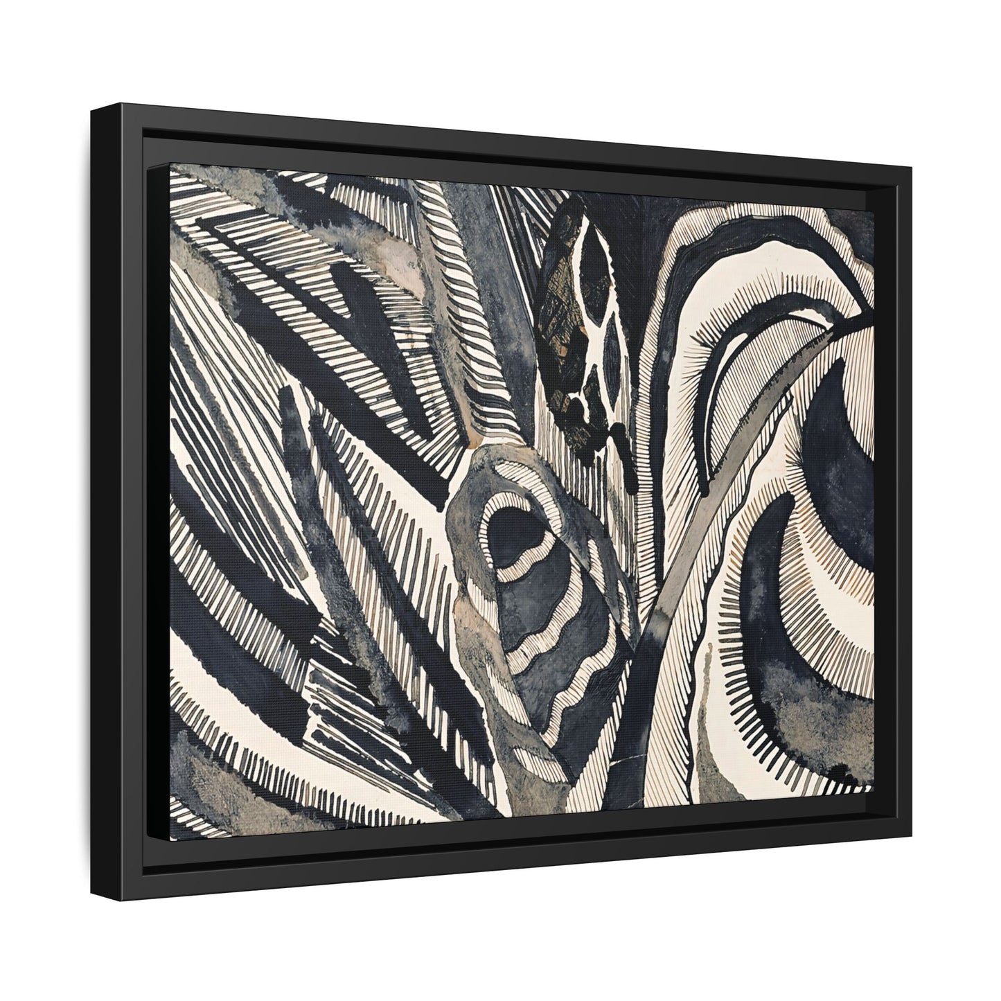 Landschaft (1918) by Otto Freundlich / Toile encadrée sur caisse américaine