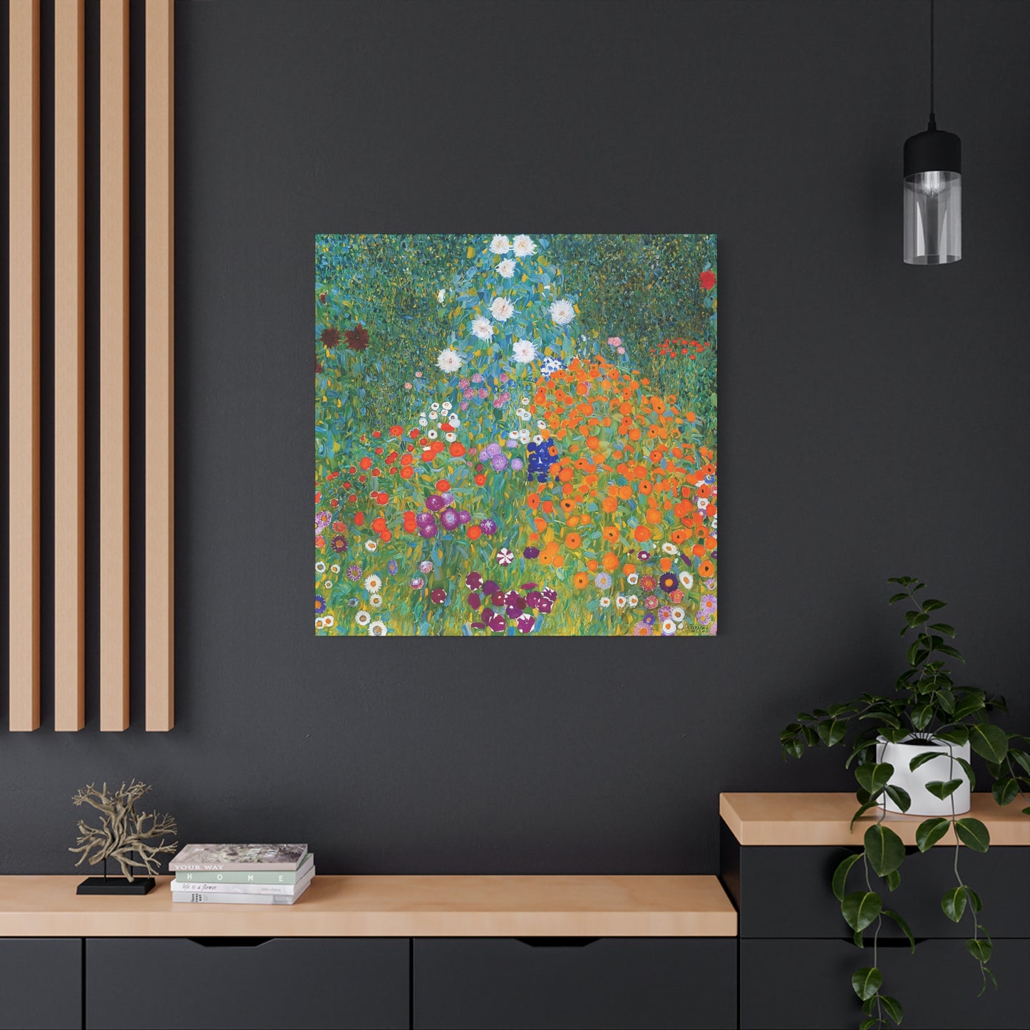 Cottage Garden (1905-1907) by Gustav Klimt / Reproduction Fine Art sur Toile / Flanc Large Epaisseur 3.2 cm - 1.25 inch
