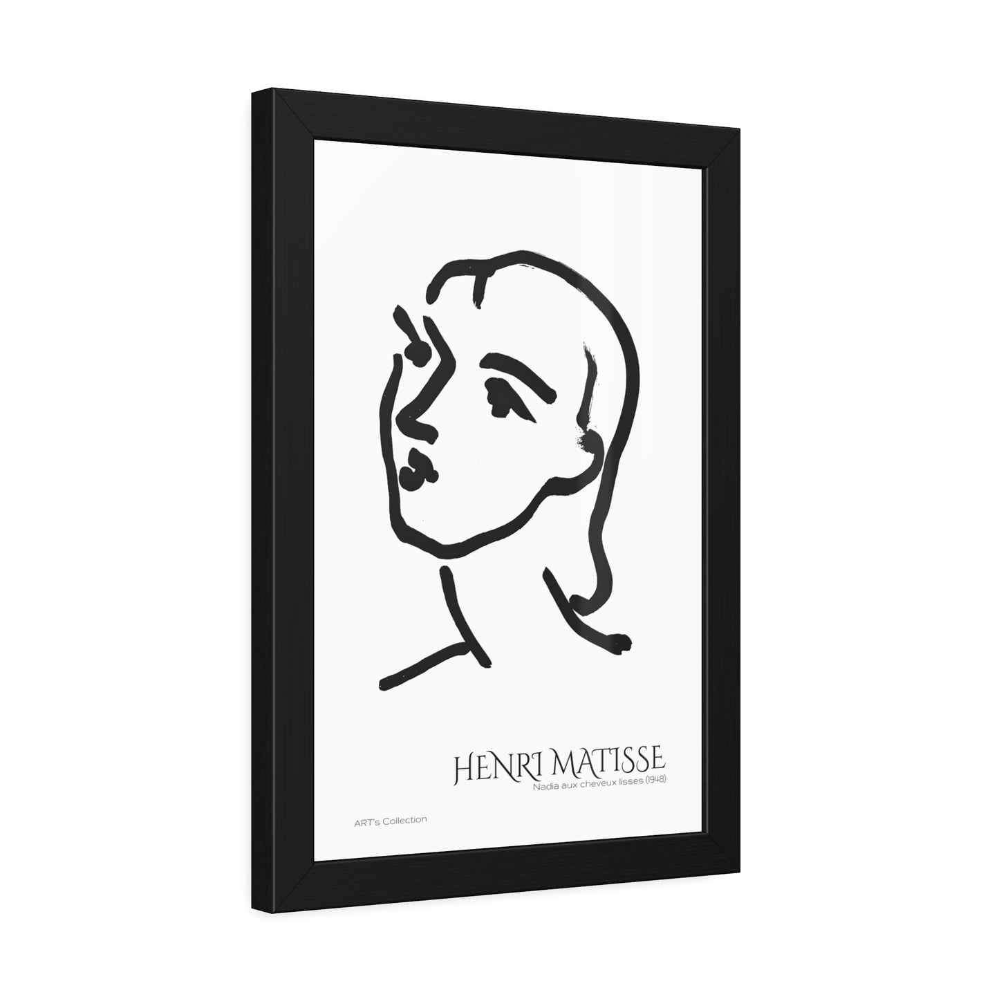 Nadia aux cheveux lisses (1948) by Henri Matisse / Affiche Encadrée série ART's Collection