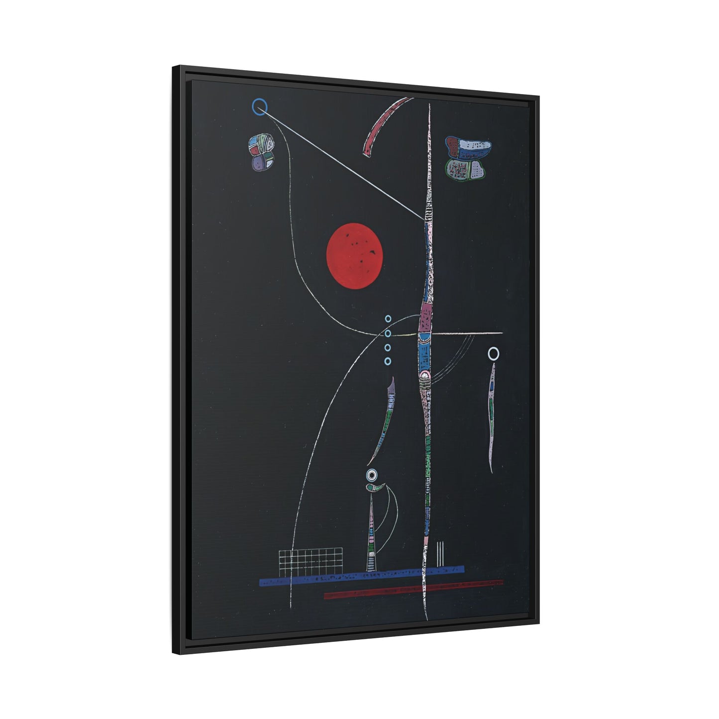 L' accent Rouge (1938) by Wassily Kandinsky / Toile encadrée sur caisse américaine