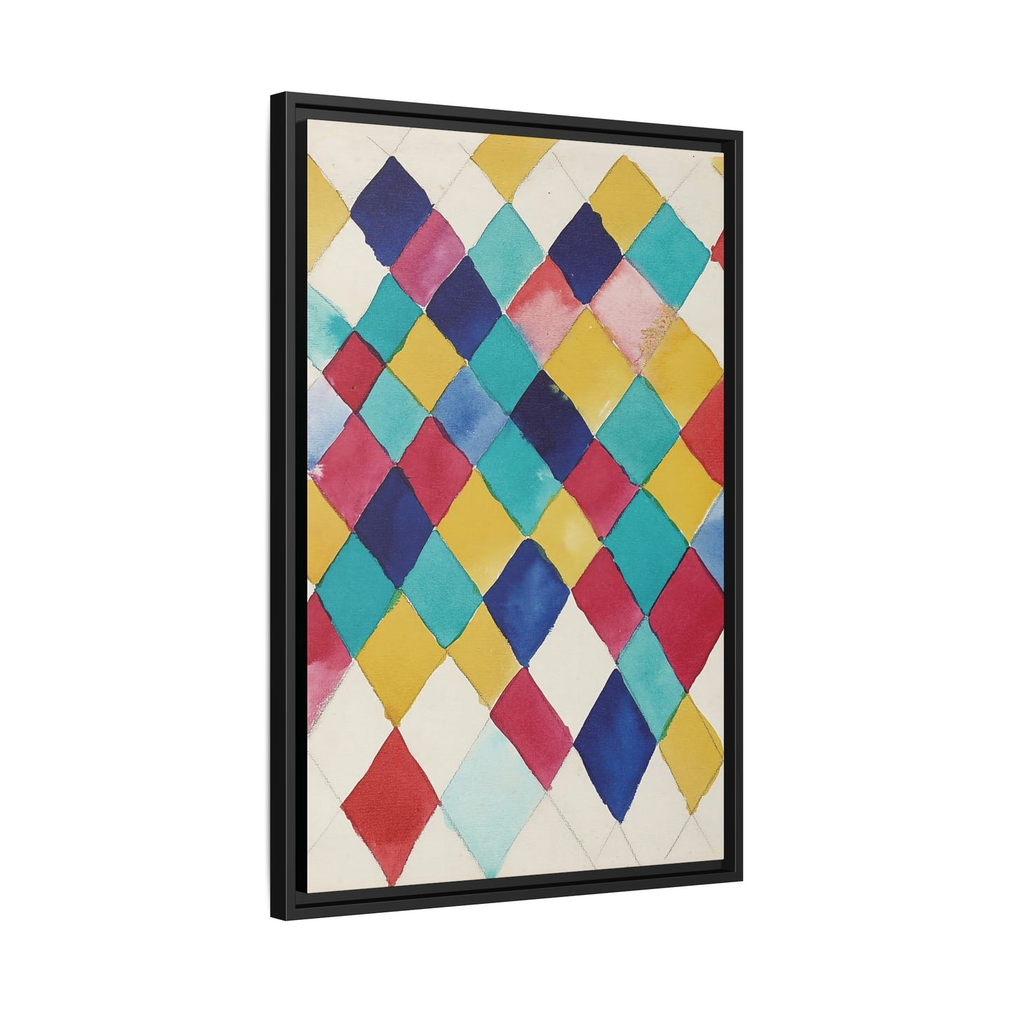 Wassily Kandinsky / Étude des couleurs avec les diamants (1913) / Toile encadrée sur caisse américaine