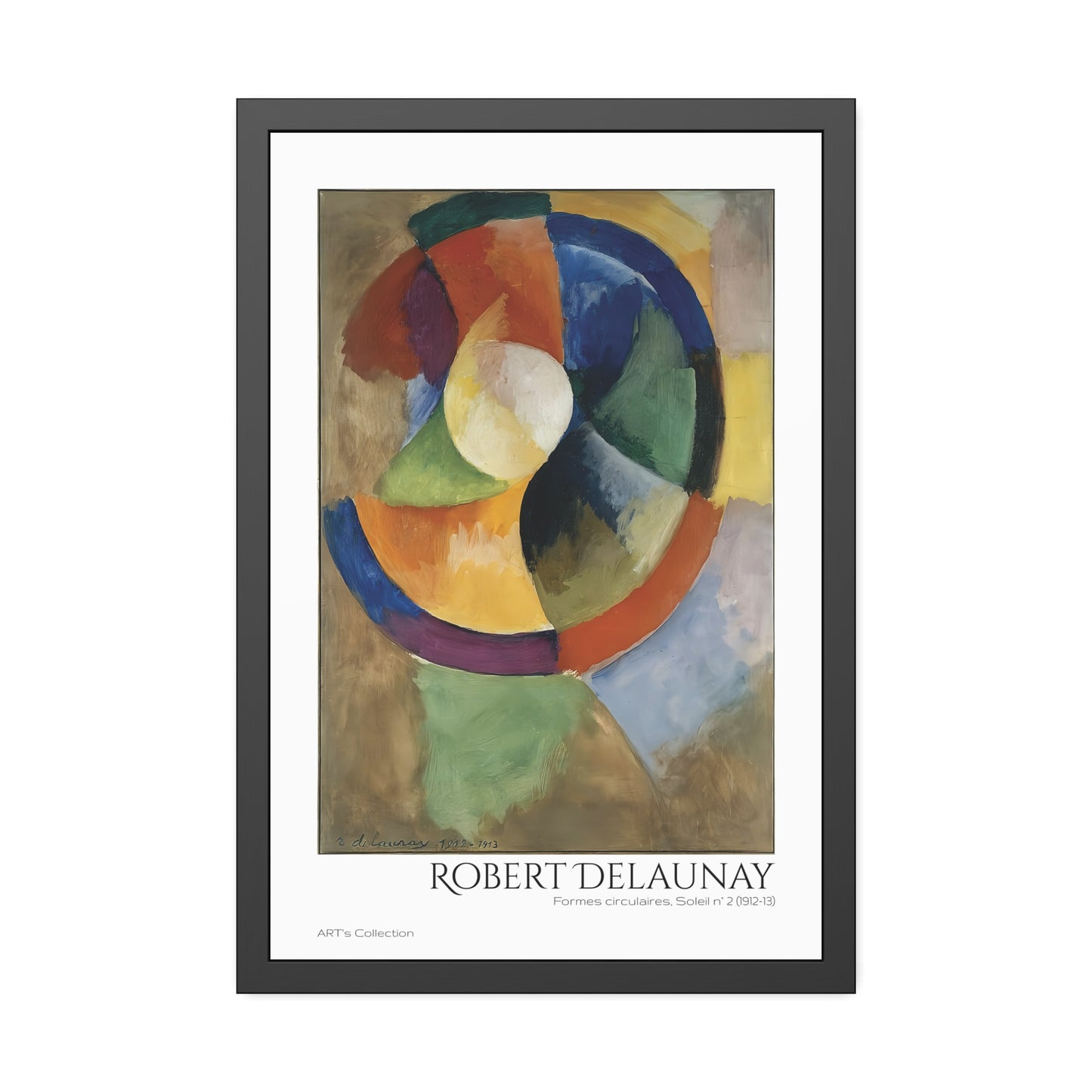 Formes circulaires, Soleil N.2 (1912-13) by Robert Delaunay / Affiche Encadrée série ART's Collection