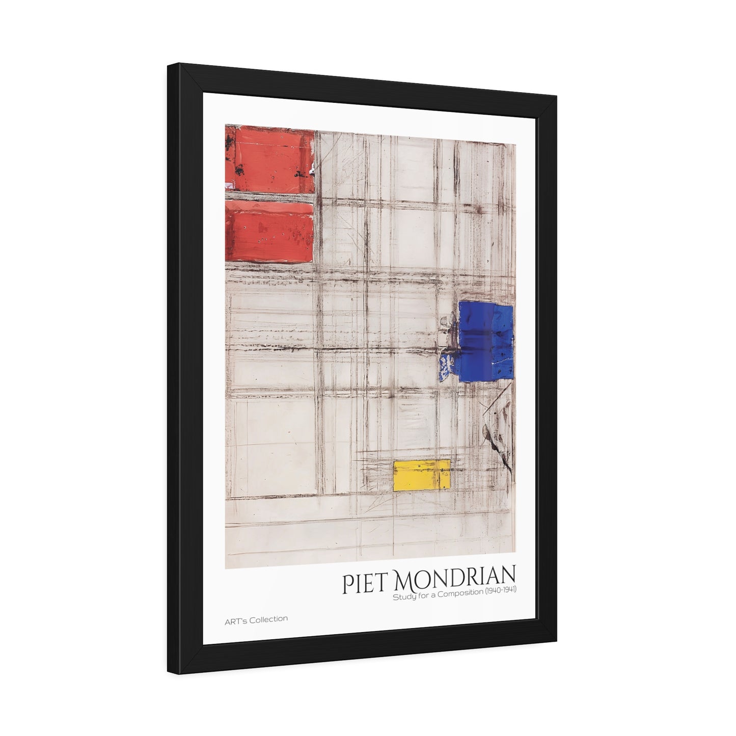 Study for a Composition (1940-1941) by Piet Mondrian / Affiche Encadrée série ART's Collection