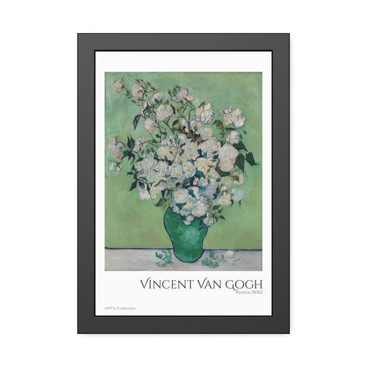 Roses (1890) by Vincent Van Gogh / Affiche Encadrée série ART's Collection
