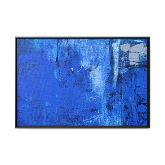 Tableau Beaux Arts Bleu Intense "Série Sign Collections" / Toile encadrée sur caisse américaine