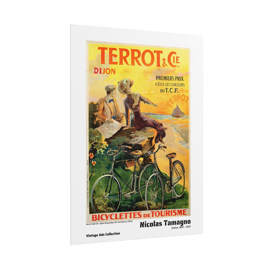 Terrot And Cie. Dijon Bicyclettes De Tourisme (c.1900) by Nicolas Tamagno / Affiche imprimée - Série Vintage Ads Collection