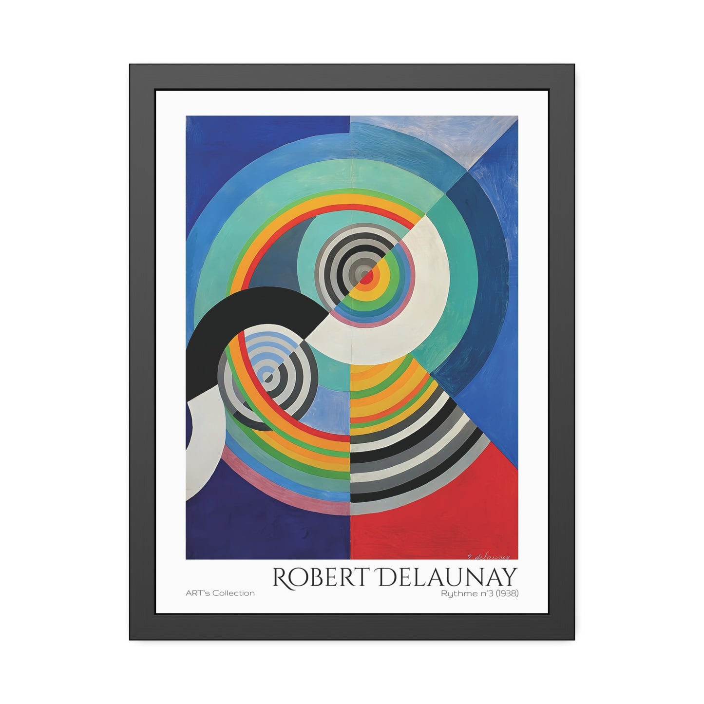 Rythme N.3 (1938) by Robert Delaunay / Affiche Encadrée série ART's Collection