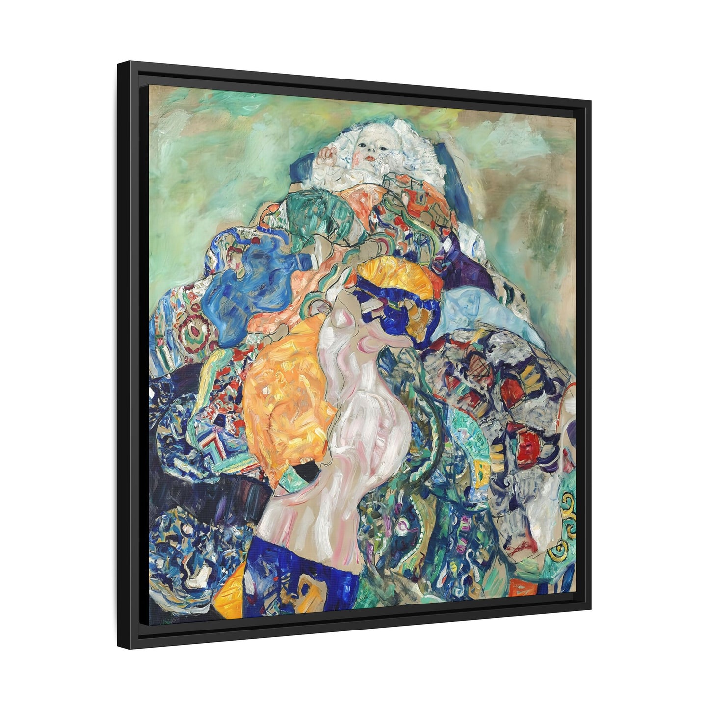 Baby (Cradle) (1917-1918) by Gustav Klimt / Toile encadrée sur caisse américaine
