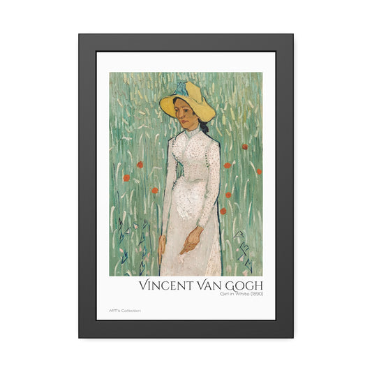 Girl in White (1890) by Vincent Van Gogh / Affiche Encadrée série ART's Collection