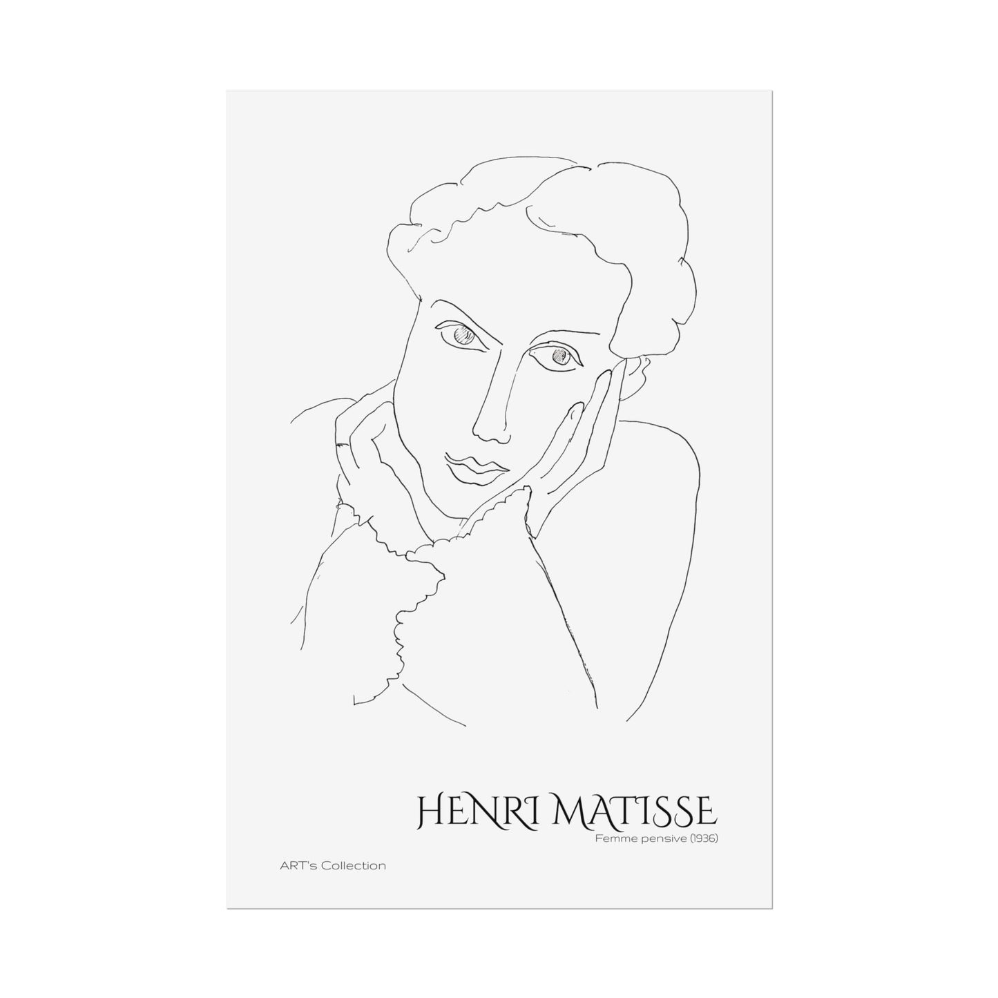 Femme pensive (1936) by Henri Matisse / Affiche imprimée - Série ART's Collection