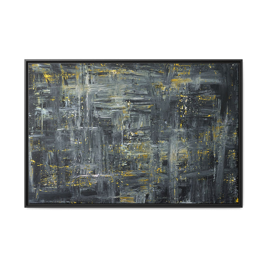 Tableau Intemporel Anthracite Impérial "Série Sign Collections" / Toile encadrée sur caisse américaine