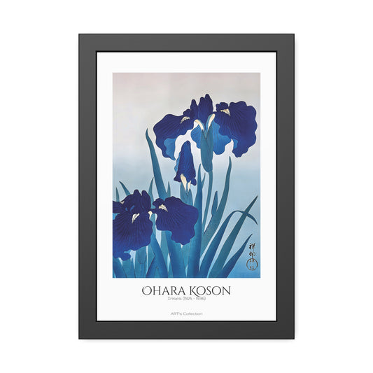 Irises (1925 - 1936) by Ohara Koson / Affiche Encadrée série ART's Collection