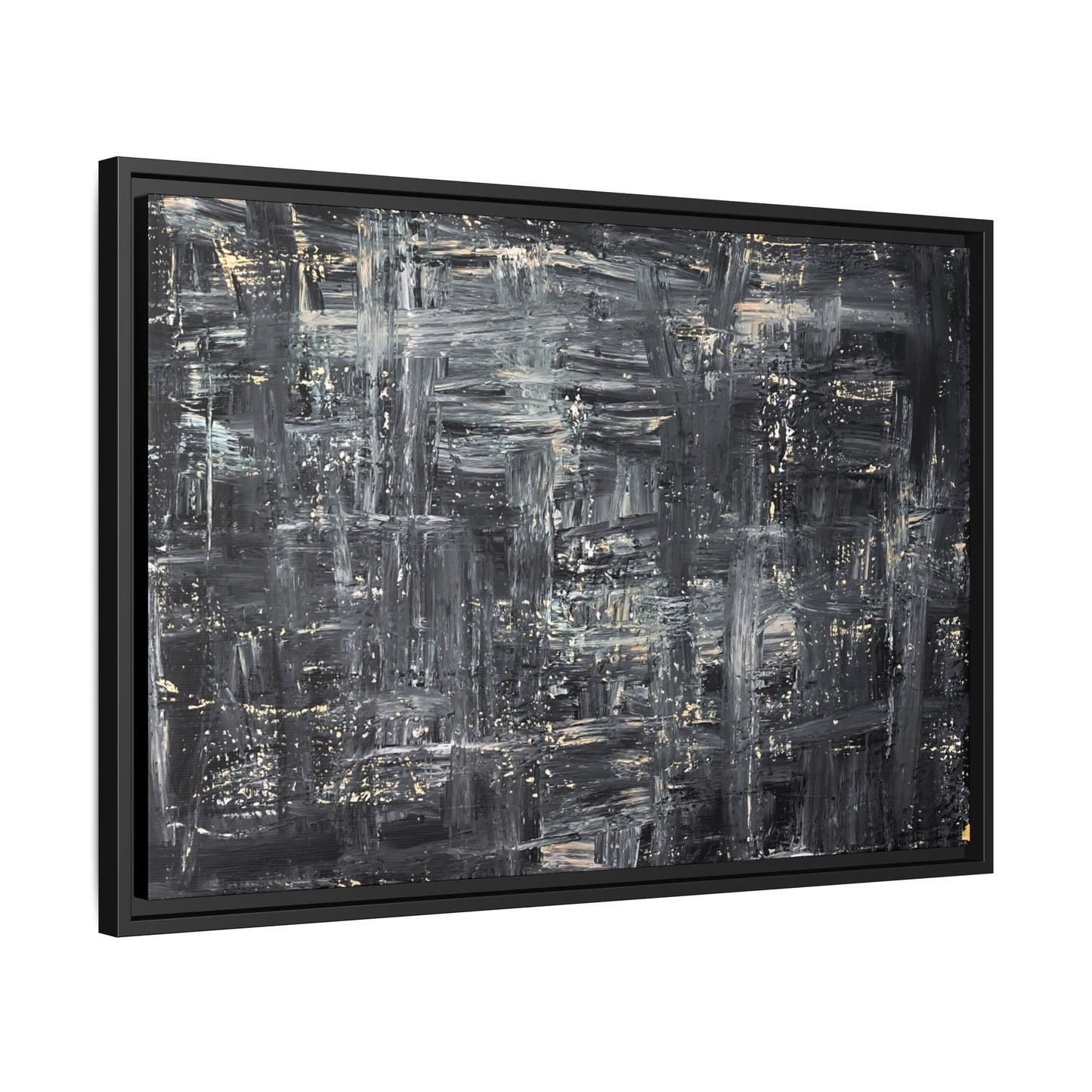 Tableau Intemporel Ardoise Doré "Série Sign Collections" / Toile encadrée sur caisse américaine