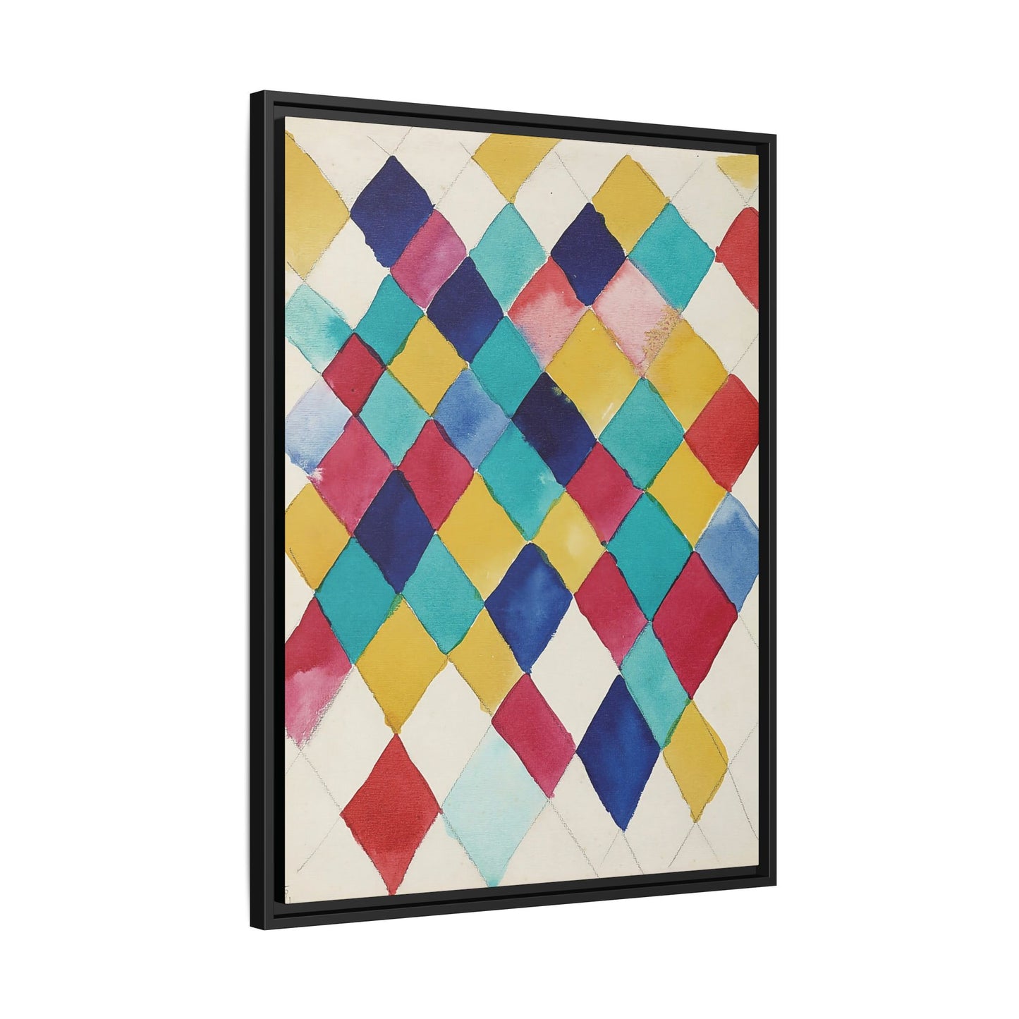 Wassily Kandinsky / Étude des couleurs avec les diamants (1913) / Toile encadrée sur caisse américaine
