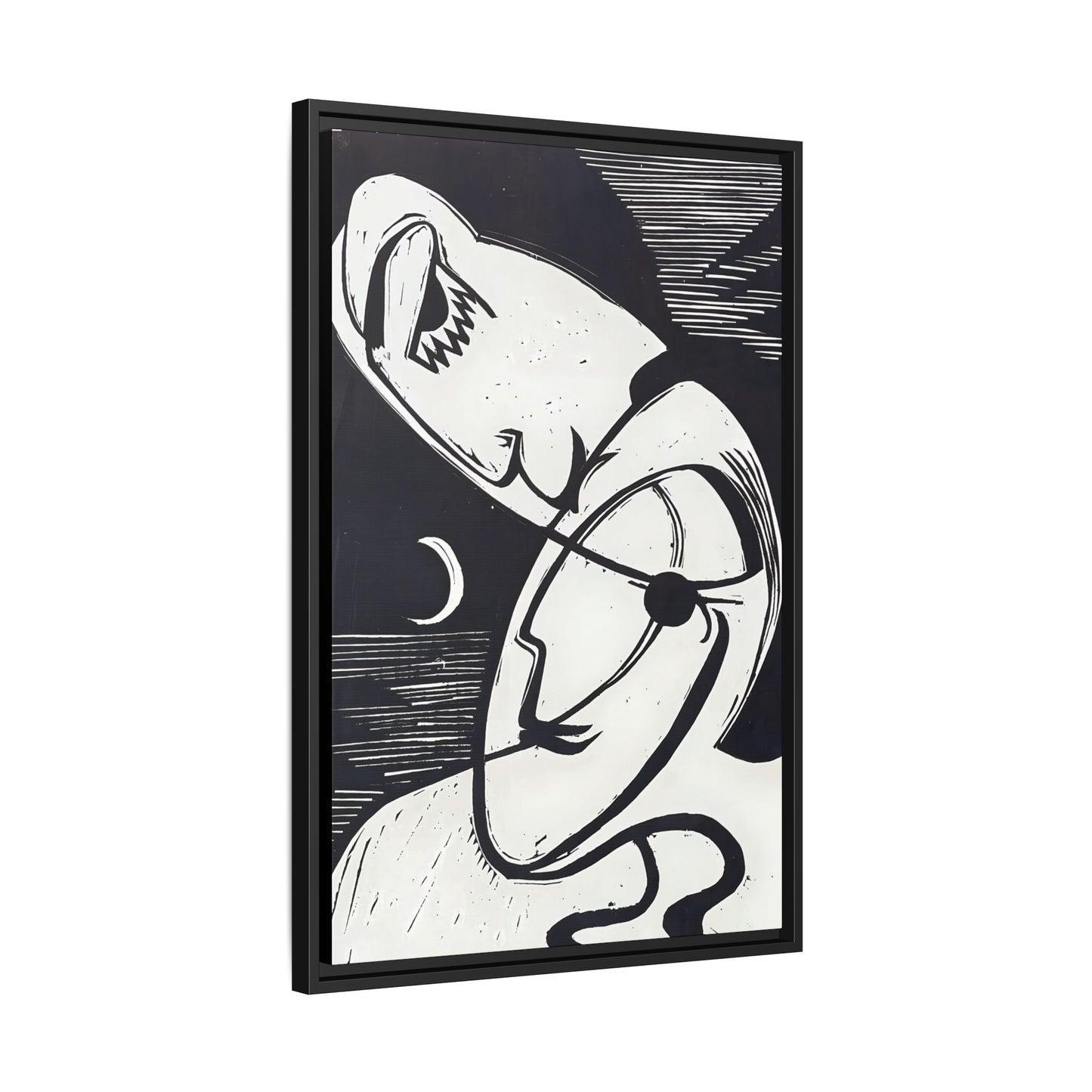 The Kiss (1930) by Ernst Ludwig Kirchner / Toile encadrée sur caisse américaine