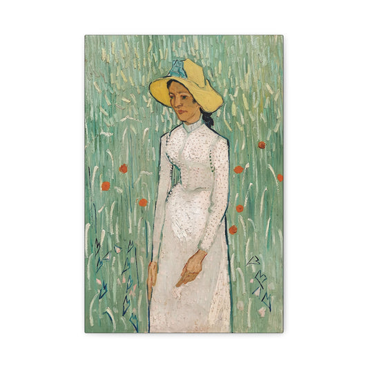 Girl in White (1890) by Vincent van Gogh / Reproduction Fine Art sur Toile / Epaisseur 3.2 cm - 1.25 inch