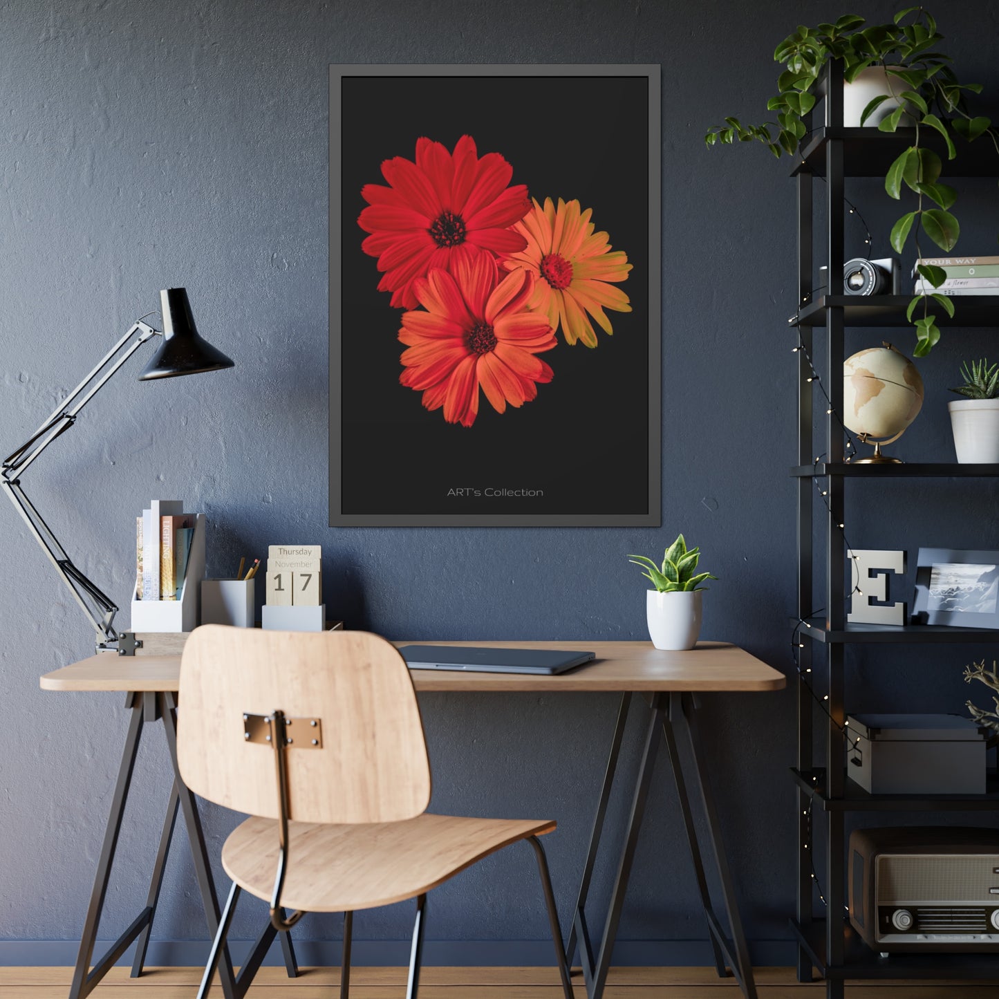 Collection Signature "FLORAL Numéro 1" sur Affiche Encadrée série ART's Collection