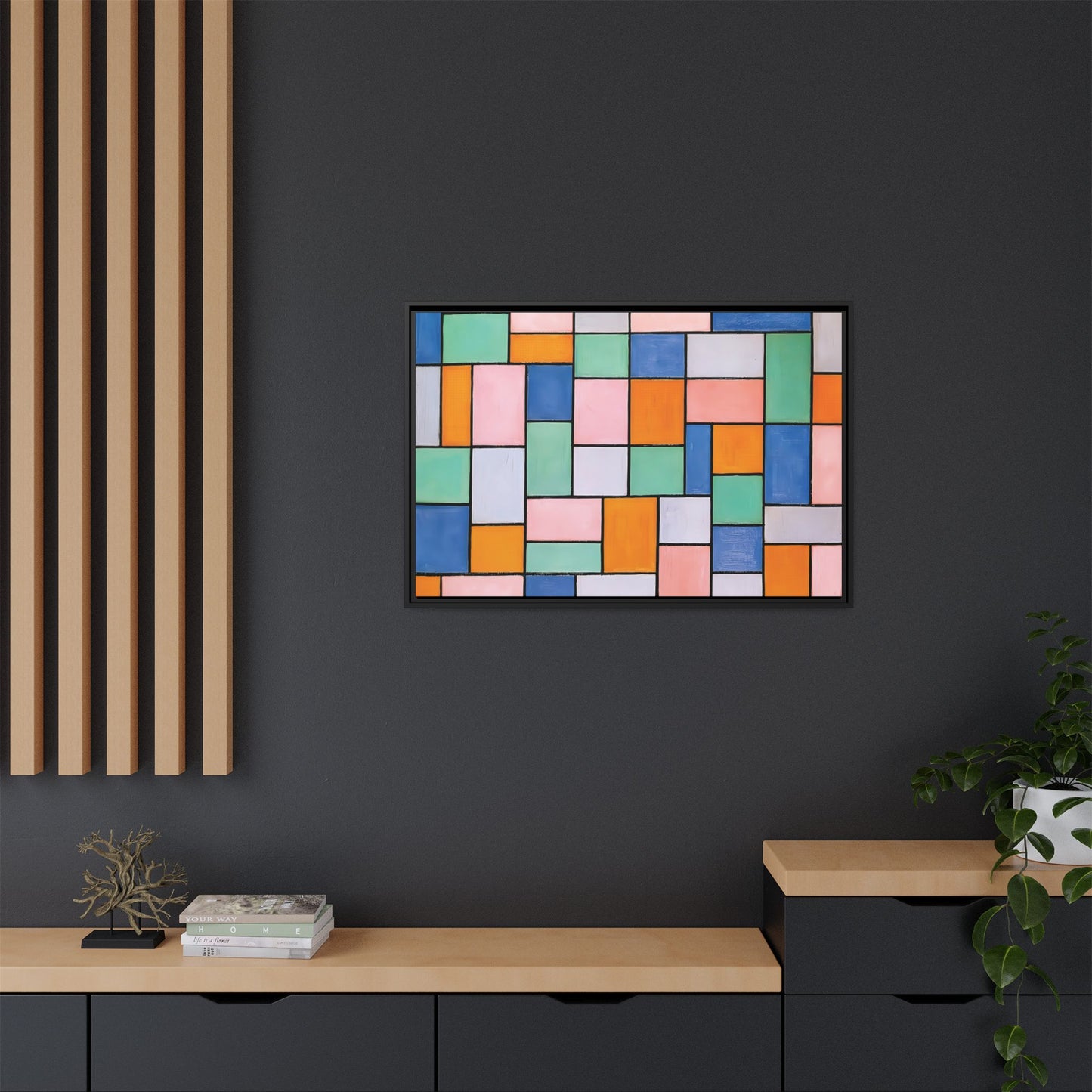 Composition in dissonances (1919) by Theo van Doesburg / Toile encadrée sur caisse américaine