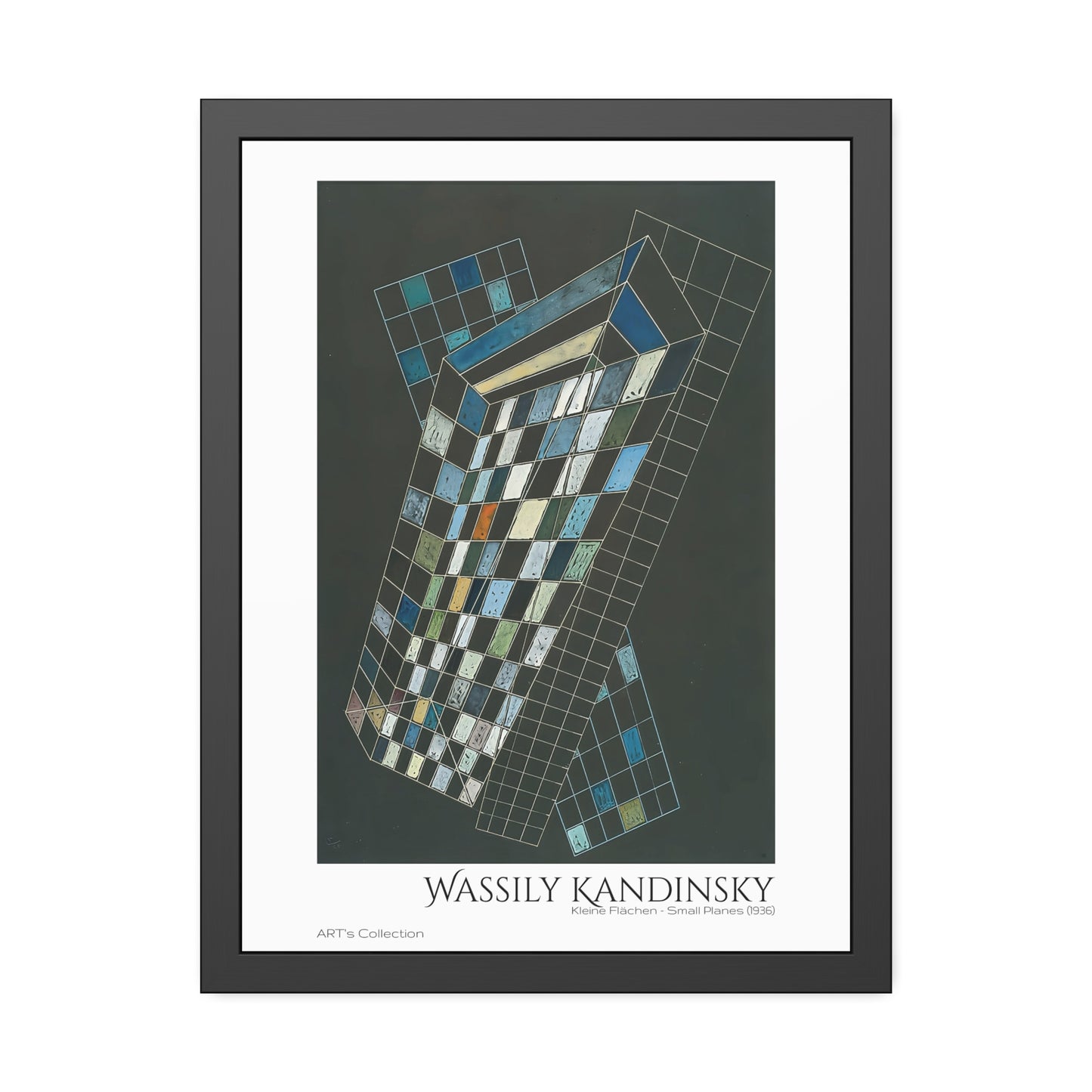 Kleine Flächen - Small Planes (1936) by Wassily Kandinsky / Affiche Encadrée série ART's Collection