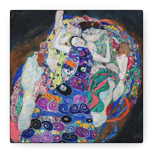 The Maiden (1913) by Gustav Klimt / Reproduction Fine Art sur Toile / Flanc Large Epaisseur 3.2 cm - 1.25 inch