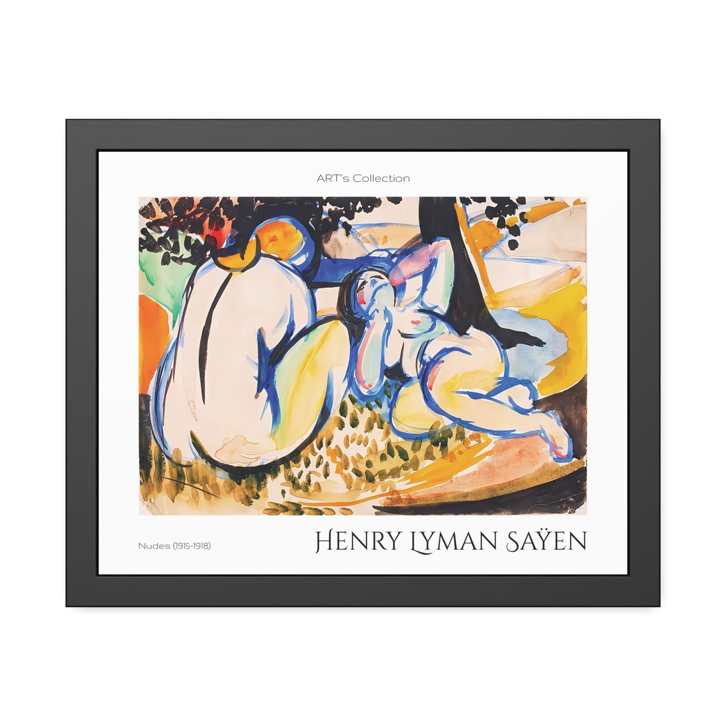 Nudes (1915-1918) by Henry Lyman Saÿen / Affiche Encadrée série ART's Collection