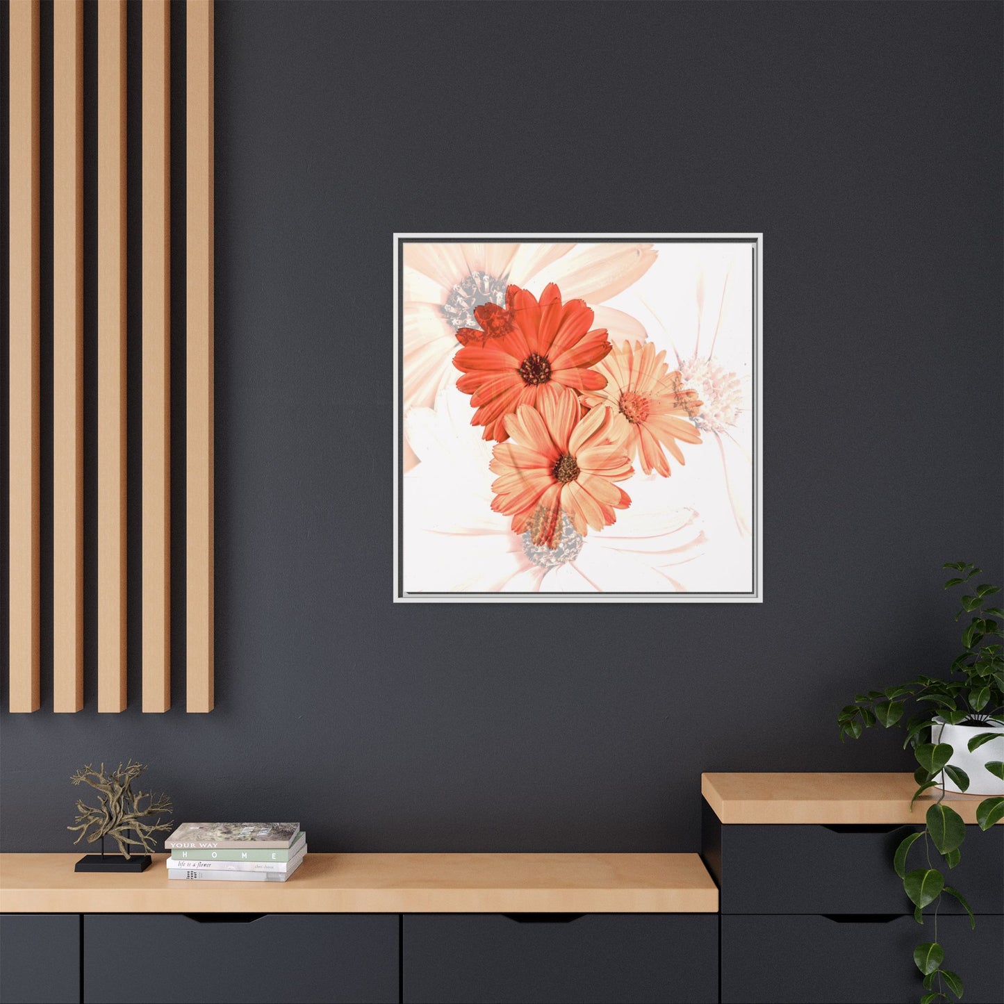 Collection Signature "FLORAL Numéro 17" sur Toile encadrée avec caisse américaine
