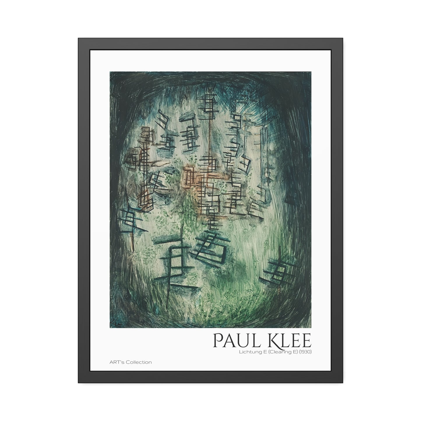 Lichtung E (Clearing E) (1930) by Paul Klee / Affiche Encadrée série ART's Collection