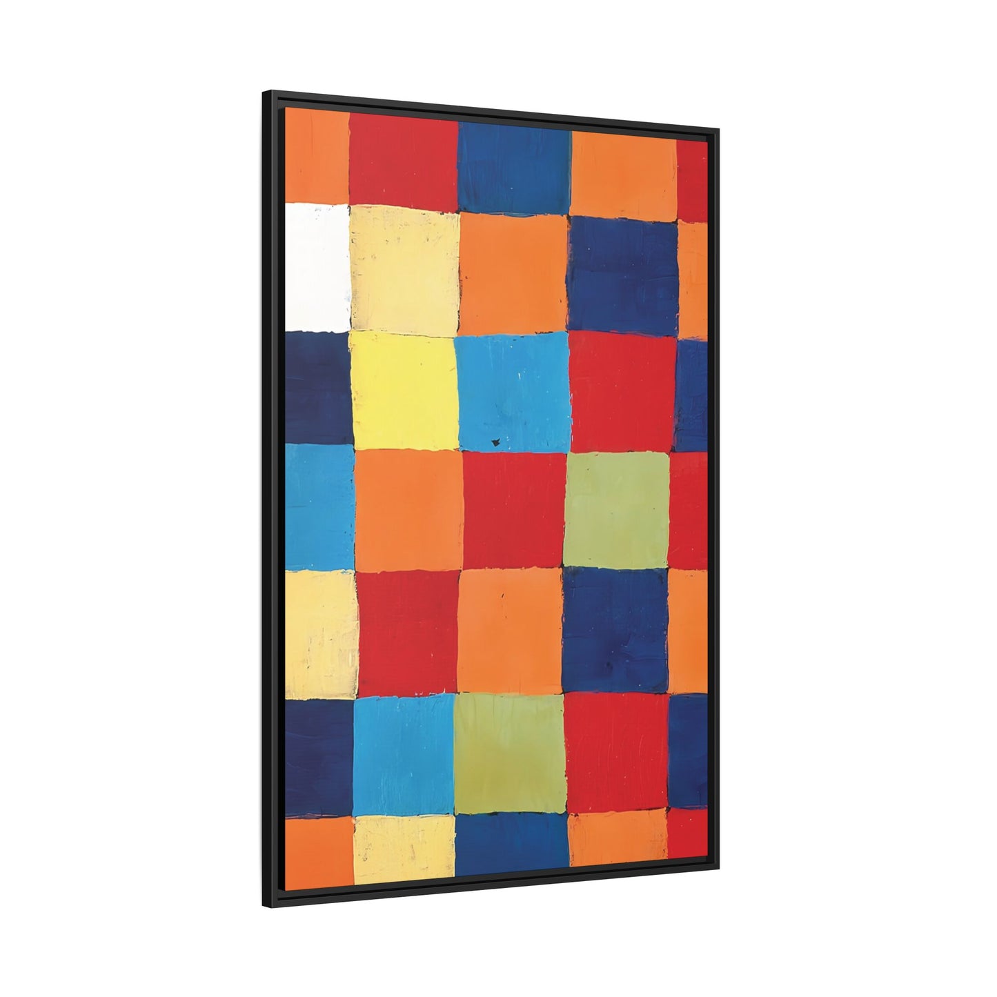 Color chart Qu1 (1930) by Paul Klee / Toile encadrée sur caisse américaine
