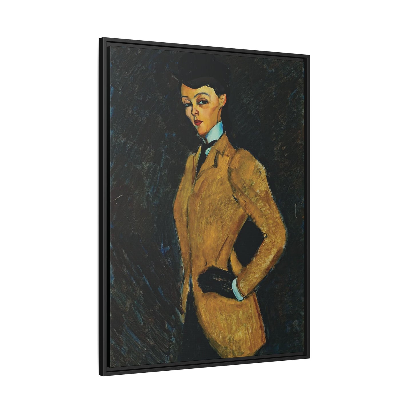 L'amazone (1909) by Amedeo Modigliani / Toile encadrée sur caisse américaine