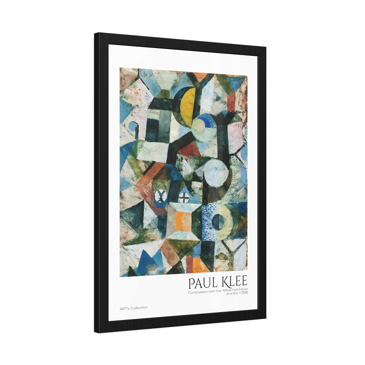 Composition with the Yellow Half-Moon and the Y (1918) by Paul Klee / Affiche Encadrée série ART's Collection