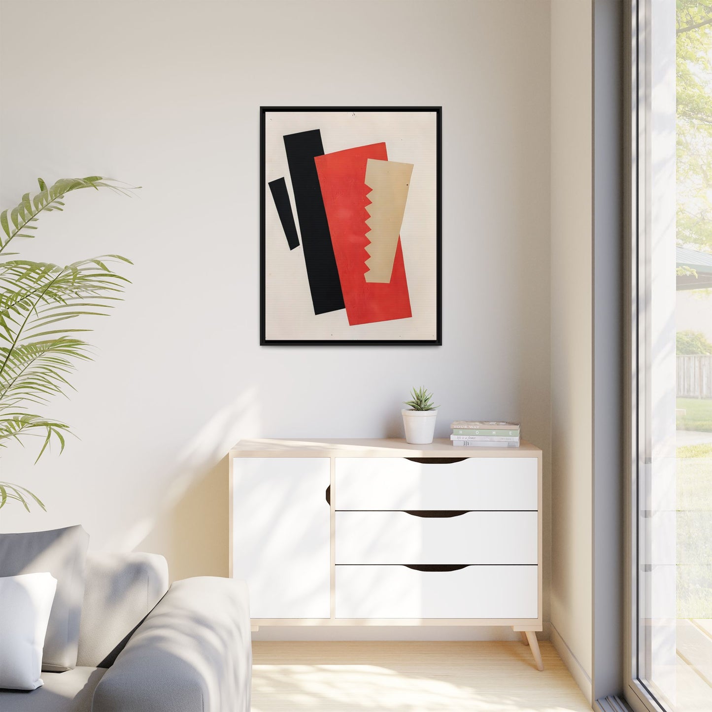 Composition Red-Black-Gold (1920) by El Lissitzky / Toile encadrée sur caisse américaine