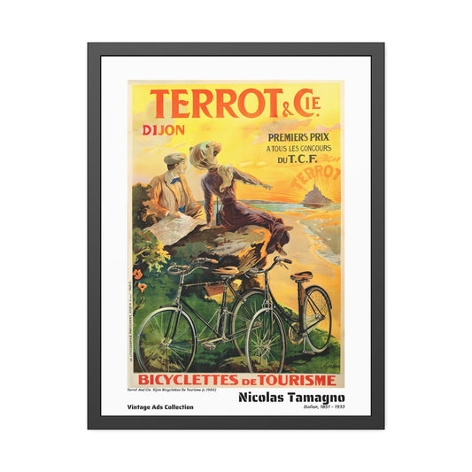 Terrot And Cie. Dijon Bicyclettes De Tourisme (c.1900) by Nicolas Tamagno / Affiche Encadrée Série Vintage Ads Collection