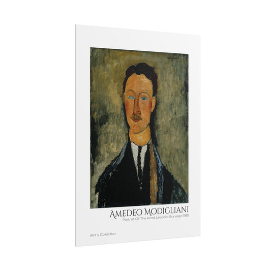 Portrait Of The Artist Léopold Survage (1918) by Amedeo Modigliani / Affiche imprimée - Série ART's Collection
