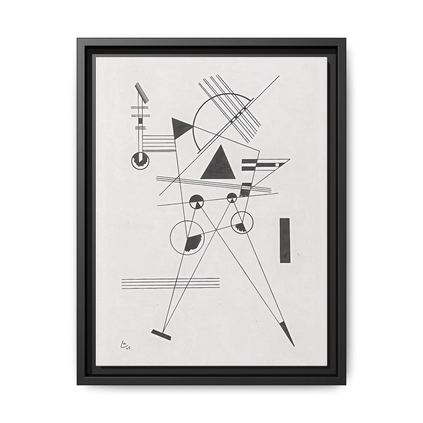 Wassily Kandinsky / Lithographie No. 1 (1925) / Toile encadrée sur caisse américaine