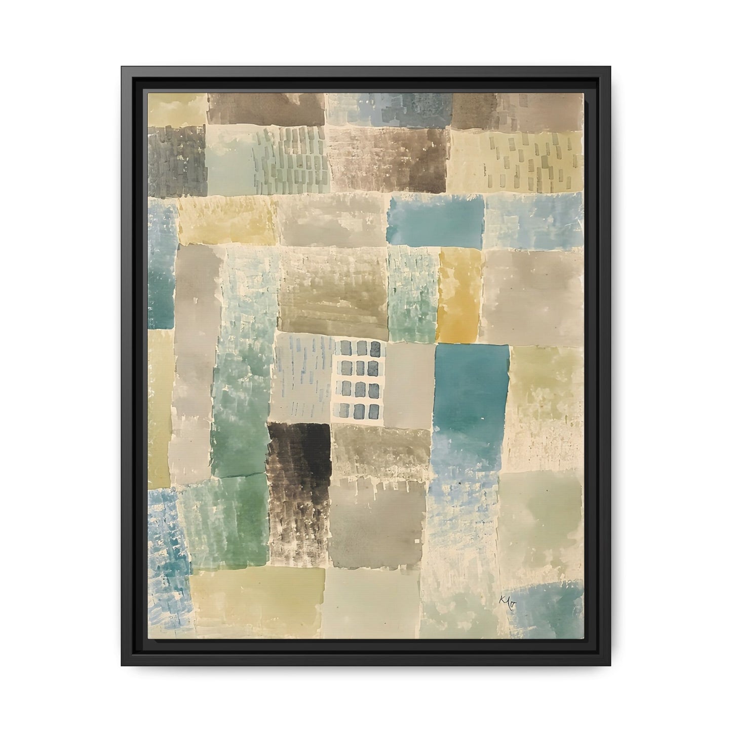 First house of a settlement (1926) by Paul Klee / Toile encadrée sur caisse américaine