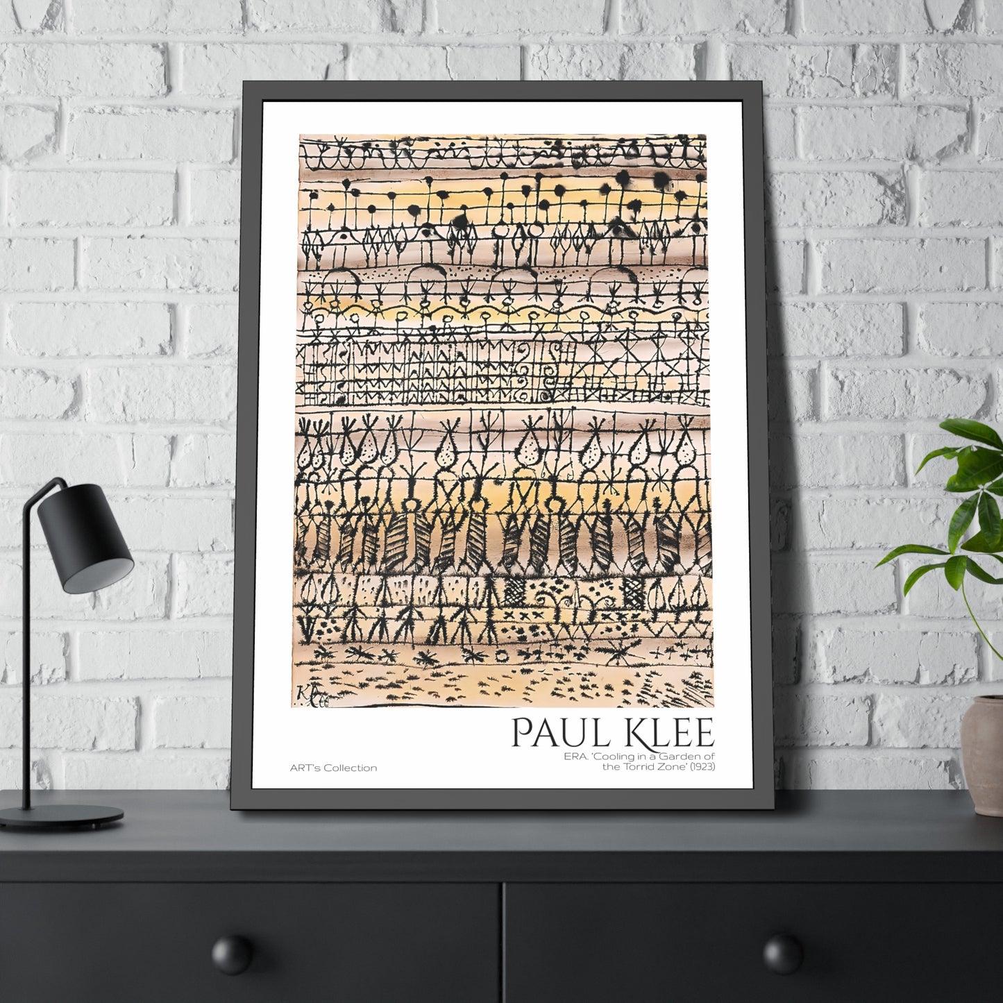 ERA. Cooling in a Garden of the Torrid Zone (1923) by Paul Klee / Affiche Encadrée série ART's Collection