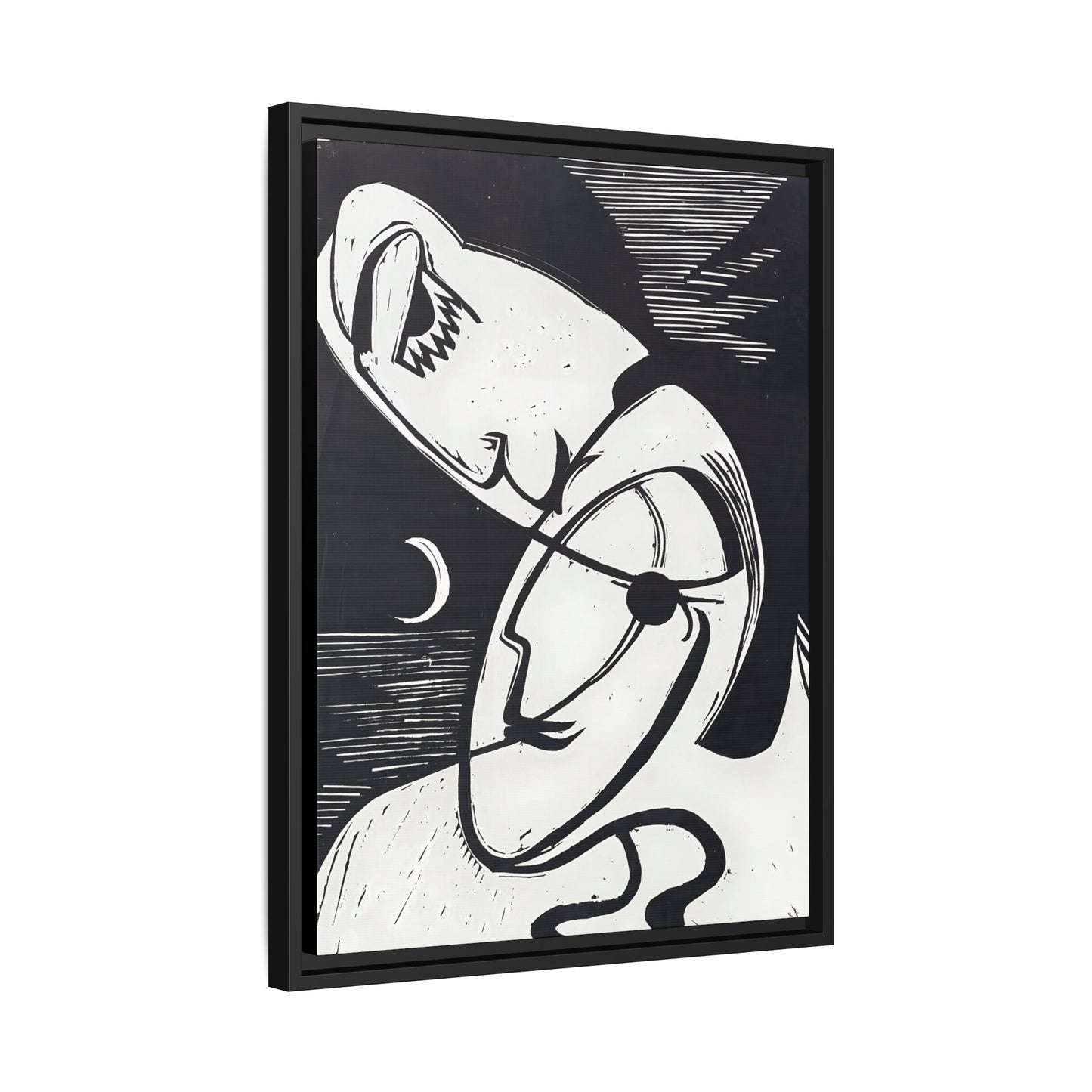 The Kiss (1930) by Ernst Ludwig Kirchner / Toile encadrée sur caisse américaine
