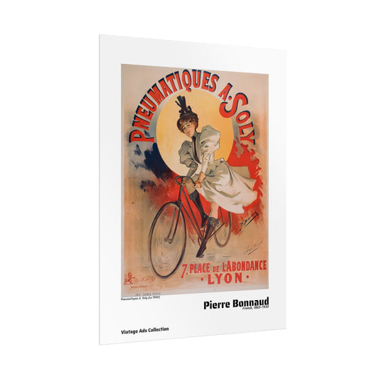 Pneumatiques A. Soly (ca 1900) by Pierre Bonnaud / Affiche imprimée - Série Vintage Ads Collection