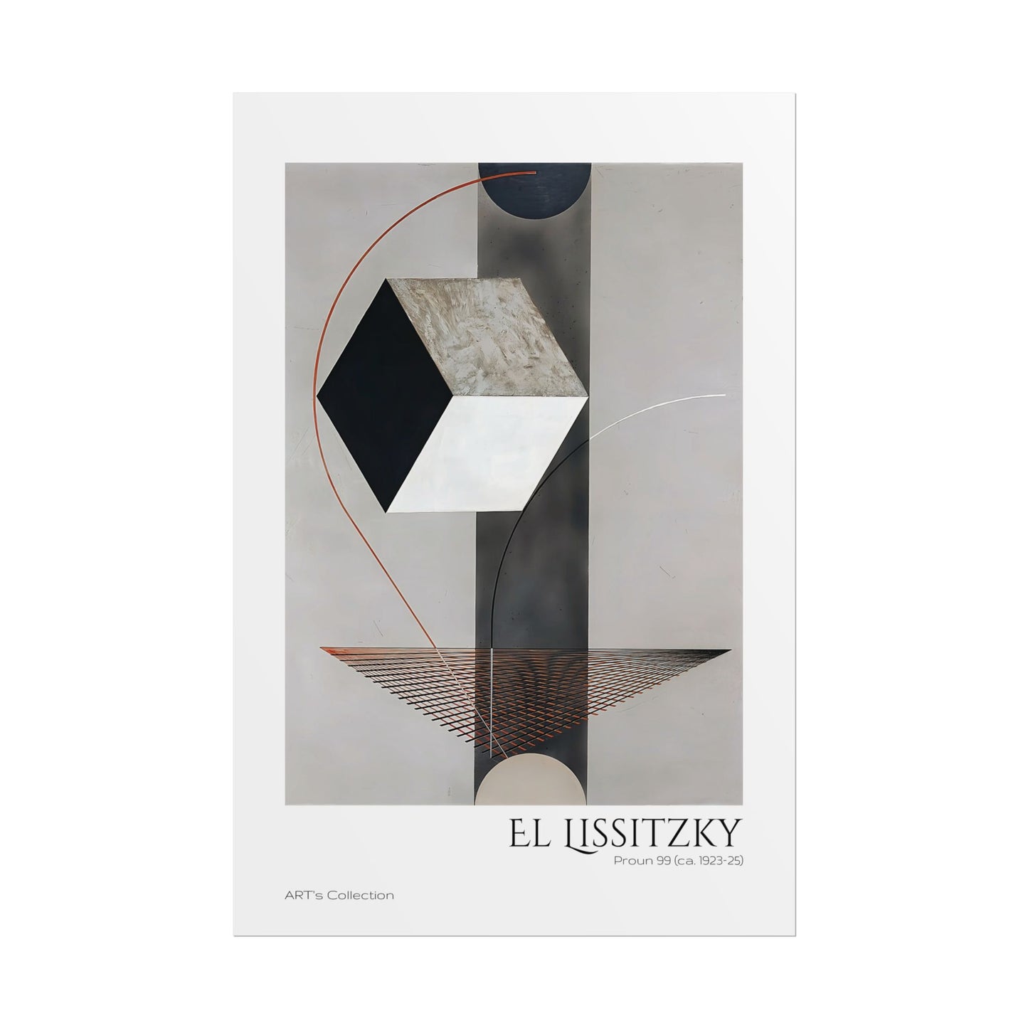 Proun 99 (ca. 1923-1925) by El Lissitzky / Affiche imprimée - Série ART's Collection