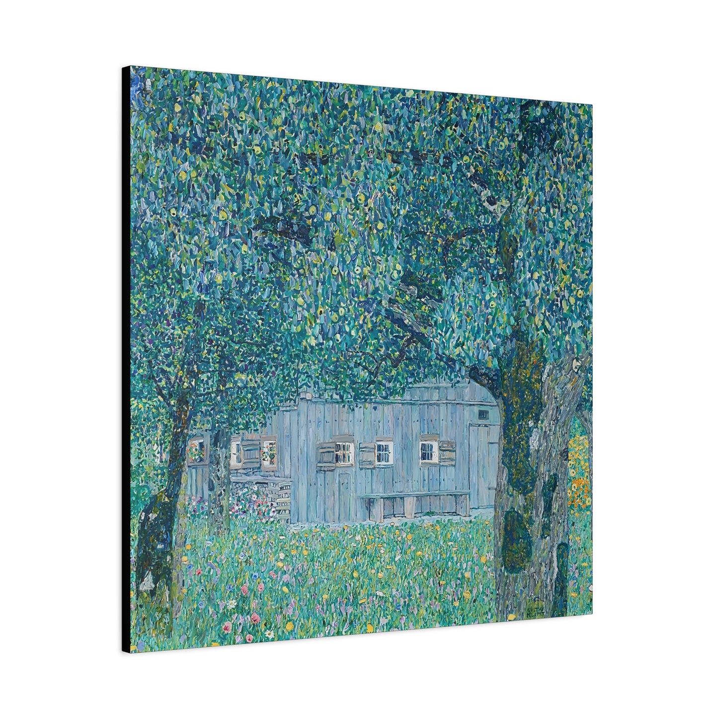 Bauernhaus in Buchberg (1911) by Gustav Klimt / Reproduction Fine Art sur Toile / Flanc Large Epaisseur 3.2 cm - 1.25 inch
