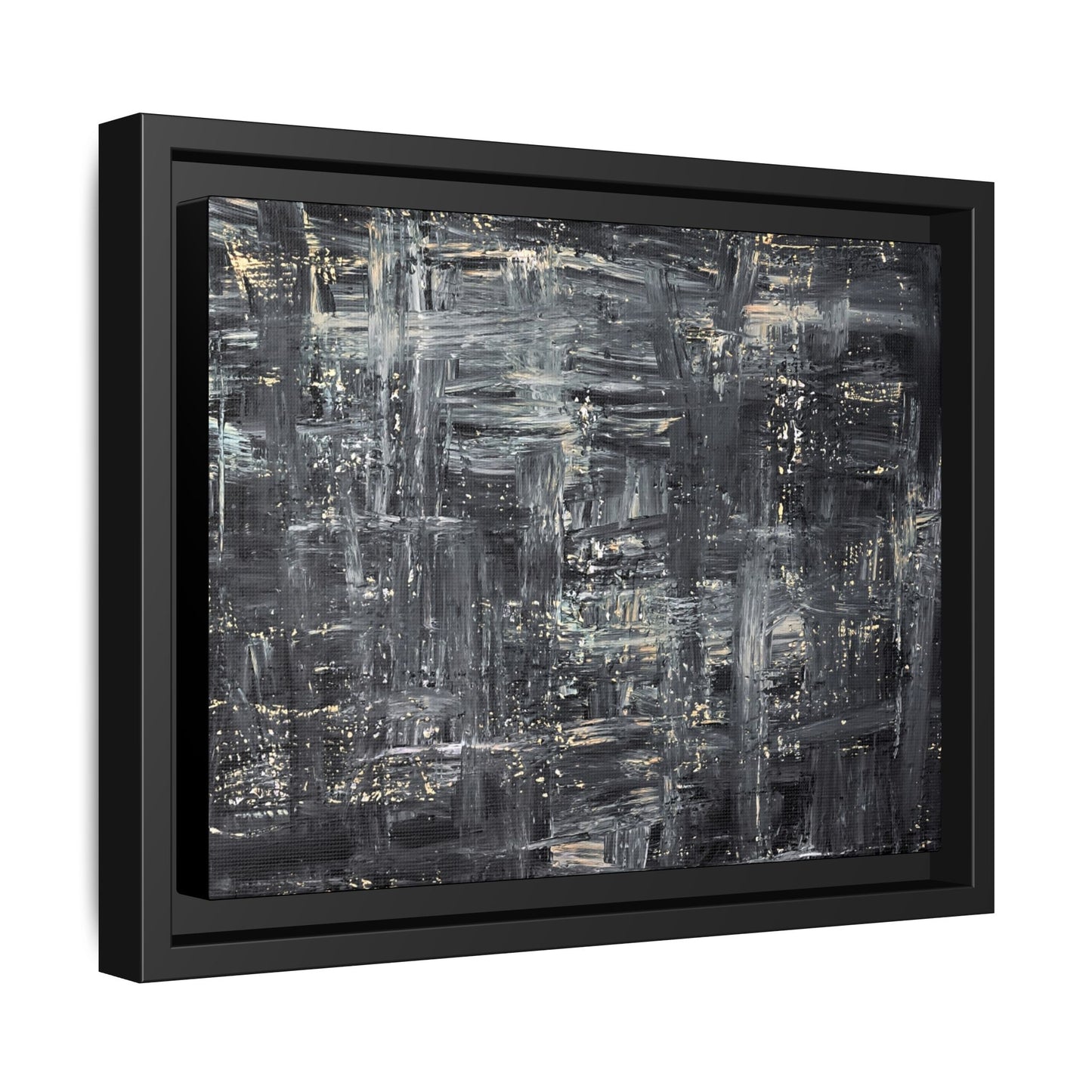 Tableau Intemporel Ardoise Doré "Série Sign Collections" / Toile encadrée sur caisse américaine