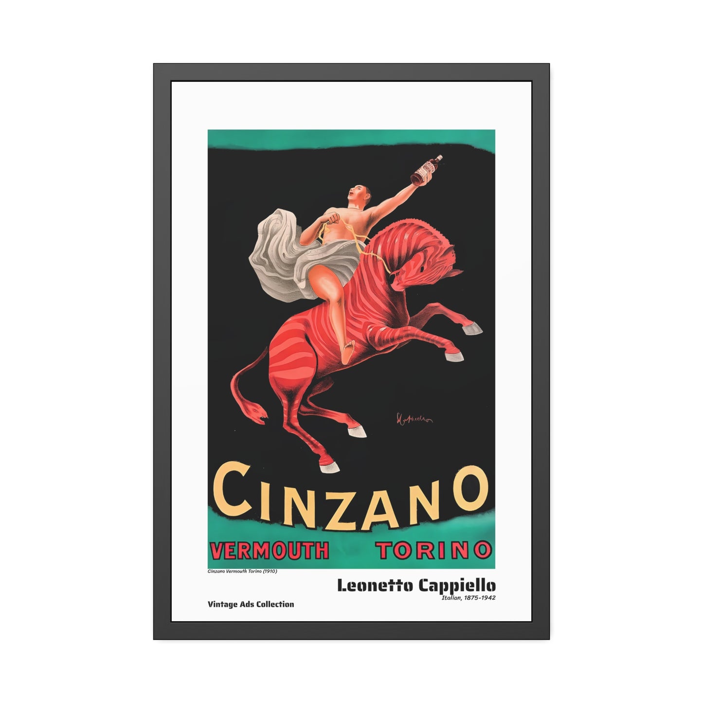 Cinzano Vermouth Torino (1910) by Leonetto Cappiello / Affiche Encadrée Série Vintage Ads Collection