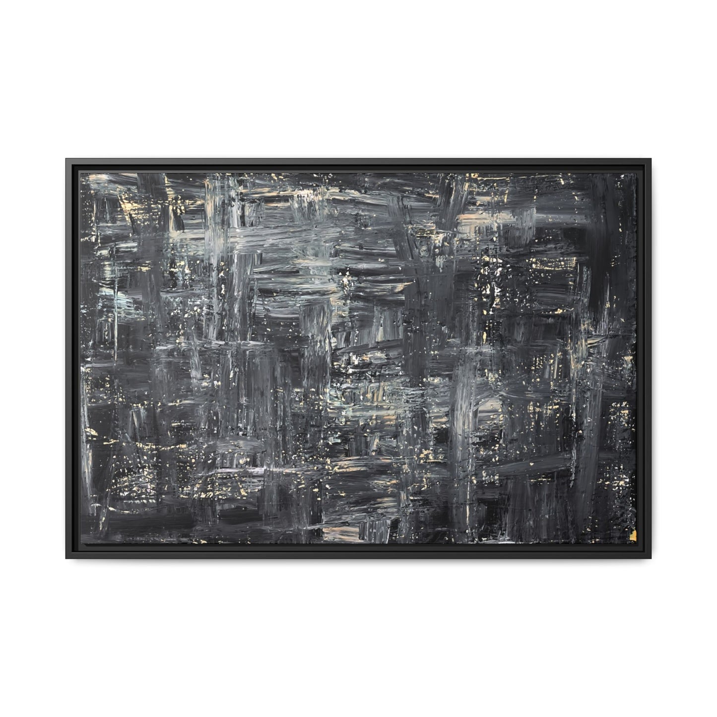 Tableau Intemporel Ardoise Doré "Série Sign Collections" / Toile encadrée sur caisse américaine